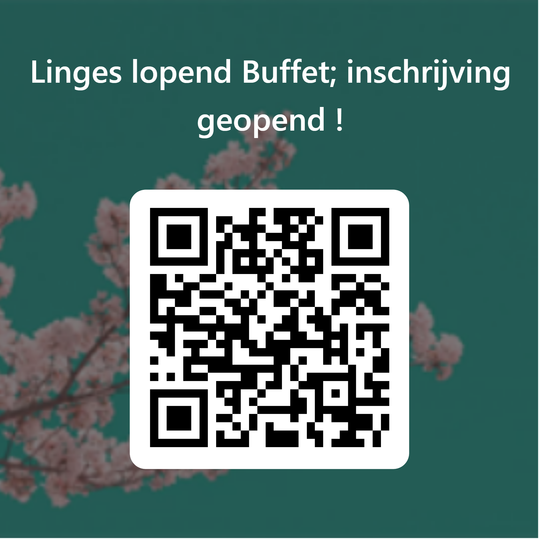 QRCode voor Linges lopend Buffet; inschrijving geopend !
